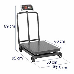 Acheter Helloshop26 Balance plate-forme professionnelle Industrielle mobile - 600 kg / 100 g - Afficheur LED 14_0000651