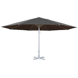 Acheter Decoshop26 Parasol de jardin extérieur Ø 5m Polyester Alu Mât Blanc 28kg anthracite sans pied 04_0003854