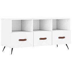 Maison Chic Meuble TV scandinave - Banc TV pour salon blanc 102x36x50 cm bois d'ingénierie -MN38898