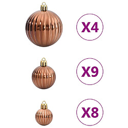 Avis vidaXL Boules de Noël 98 pcs marron Ø3/4/6 cm