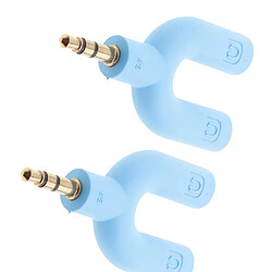 2x Audio Adaptateur Casque Microphone Double Jack 3,5mm Femelle Vers Audio 3,5mm Male Audio Stéréo Répartiteur Cable pour écouteurs