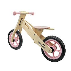 Avis Vélo Sans Pédales Montessori Robincool Little Pilot 85x37x52 cm Draisienne en Bois Éco Réglable 3 Hauteurs Couleur Rose