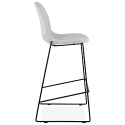 Avis Alterego Tabouret de bar 'EKTOR' gris clair en tissu empilable