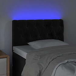 Avis Maison Chic Tête de lit scandinave à LED,meuble de chambre Noir 80x7x78/88 cm Velours -MN82936