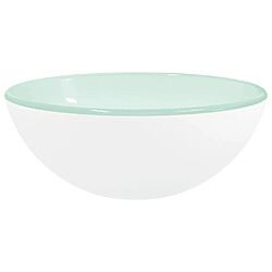 vidaXL Lavabo Verre trempé 30x12 cm Blanc