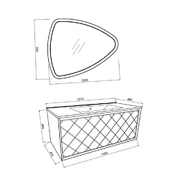 Acheter Kiamami Valentina ARMOIRE DE SALLE DE BAINS MURALE DE 100 CM, MIROIR GRIS CENDRÉ | MIAMI