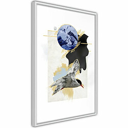 Paris Prix Affiche Murale Encadrée Abstraction with a Tern 40 x 60 cm Blanc