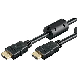 Enter-web M-Cab Cordon HDMI 2m plaqué Or ferrite compatible 3D et 4K