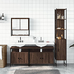 Avis ComfortXL Ensemble De Meubles De Salle De Bain 4 Pièces Chêne Marron