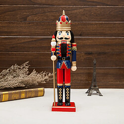 38cm figurine casse-noisette en bois ornements de noël décor roi