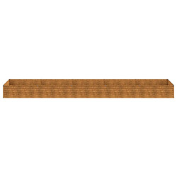 Avis vidaXL Lit surélevé de jardin 482x100x36 cm acier corten