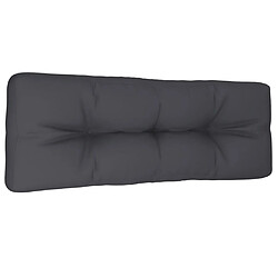 Avis vidaXL Coussin de palette anthracite 120x40x12 cm tissu