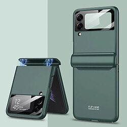 Coque de téléphone antichoc tout compris à absorption magnétique pour Samsung Galaxy Z Flip 3-Vert foncé