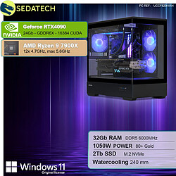 Sedatech PC Gamer Pro V360 • AMD Ryzen 9 7900X • RTX4090 • 32Go DDR5 • 2To SSD M.2 • Windows 11