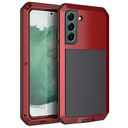 Coque en silicone + métal anti-poussière rouge pour votre Samsung Galaxy S21 FE 5G/S21 Fan Edition