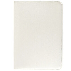 Wewoo Housse Étui blanc pour Samsung Galaxy Tab 4 10.1 / SM-T530 / T531 360 degrés Rotatif Litchi Texture en cuir avec support de visualisation 2-angle