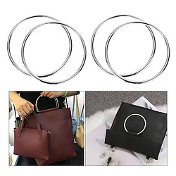 4Pcs Poignées De Sac En Métal 2 Paires - 10cm - Sac Fabrication Artisanat O-Ring Argent pas cher