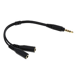 Adaptateur Conversion Câble Microphone Casque Mâle à Femêlle Répartiteur pas cher