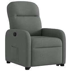 Avis vidaXL Fauteuil inclinable Gris foncé Tissu