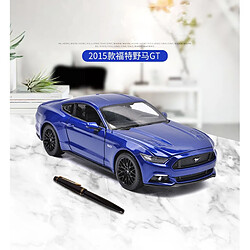 Universal Large 1: 24 2015 Ford Mustang GT Alliage Modèle Voiture Jouet Moulé Sous Pression Collection Cadeaux Pas de jouet de transport télécommandé | Voiture Jouet Moulé Sous Pression(Bleu) pas cher