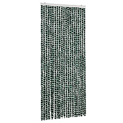 vidaXL Moustiquaire Vert et blanc 90x220 cm Chenille