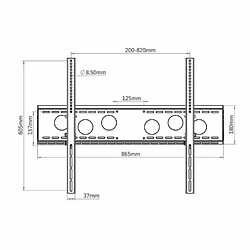 Hagor WH 85 T-HD, TV, 125 kg, 139.7 cm (55"), 2.79 m (110"), 800 x 600 mm, Black