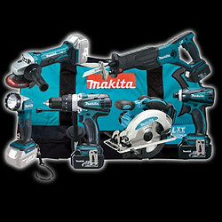 Pack 6 Outils Makita Dlx6011X4 18V Li-ion (3 x 3.0Ah)