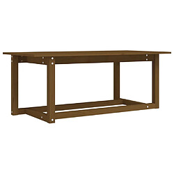 ComfortXL Table Basse Marron Miel 110x55x45 Cm Bois Massif De Pin