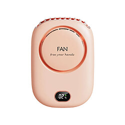 (Pink) 2000mAh Portable Hanging Bladeless Neck Fan