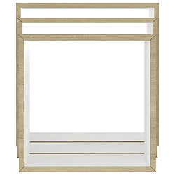 Maison Chic Lot de 3 Étagères murales,Étagère Rangement flottate sous forme de cube Blanc et chêne sonoma -MN37938 pas cher