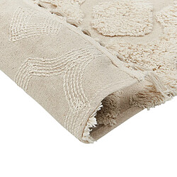 Acheter Beliani Tapis en coton 140 x 200 cm beige AKSARAY