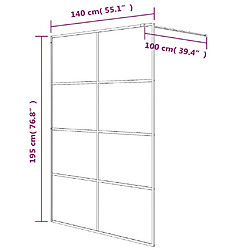 Maison Chic Paroi de douche | Écran de douche | Cloison de douche Noir 140x195 cm Verre ESG dépoli -GKD26051 pas cher