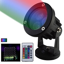 Wewoo 6W / 480LM haute qualité en aluminium moulé sous pression matériel RGB Light LED Projecteur avec télécommande ACH-239083