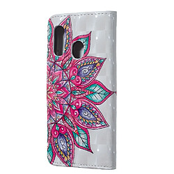 Avis Wewoo Housse Coque Étui en cuir à rabat horizontal 3D avec Motif demi-fleurs pour Galaxy A40avec porte-carte et fentes cartecadre photo et portefeuille