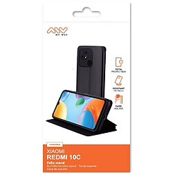 My Way Myway Étui Folio pour Xiaomi Redmi 10C Fonction Stand Noir