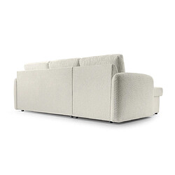 Bestmobilier Pocatello - canapé d'angle réversible 4 places - convertible avec coffre - en tissu bouclette pas cher