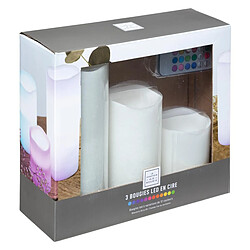 Avis Atmosphera, Createur D'Interieur Coffret de 3 bougies LED Beige - ATMOSPHERA