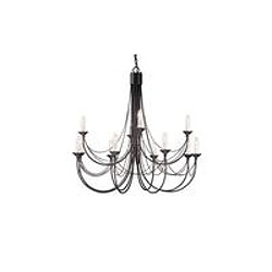 Elstead Lighting Chandelier Carisbrooke 12x60W Noir