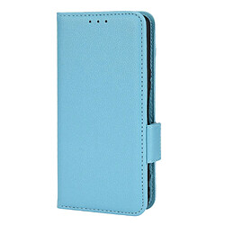 Etui en PU texture litchi bleu clair pour votre Sony Xperia 5 III 5G