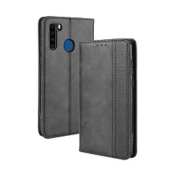 Etui en PU style vintage noir pour votre Blackview A80 Pro