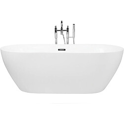 Beliani Baignoire îlot blanche 170 x 80 cm CARRERA