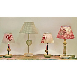 Acheter Aubry Gaspard Lampe à poser en bois et coton rouge (Lot de 2).