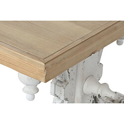 Acheter Pegane Table basse, table de salon en bois de sapin coloris blanc, naturel - longueur 110 x profondeur 65 x Hauteur 46 cm