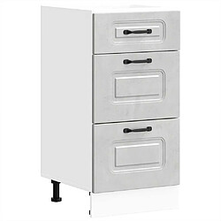 vidaXL Armoire de cuisine Kalmar gris béton bois d'ingénierie