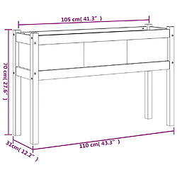 vidaXL Jardinières 2 pcs avec pieds bois de pin massif pas cher