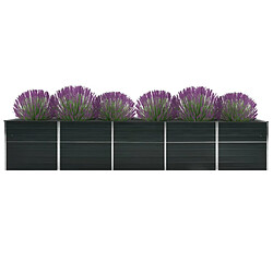 vidaXL Lit surélevé de jardin Acier galvanisé 400x80x77 cm Anthracite