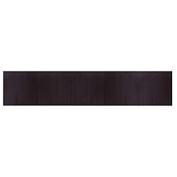 vidaXL Tapis rectangulaire marron foncé 100x500 cm bambou