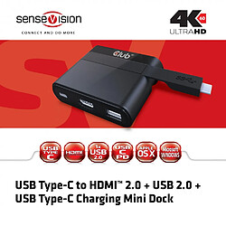 Club 3D CLUB3D USB Type-C to HDMI™ 2.0 + USB 2.0 + USB Type-C Charging Mini Dock