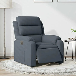 Maison Chic Fauteuil Relax pour salon, Fauteuil inclinable électrique Gris foncé Velours -GKD71869