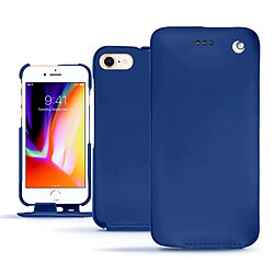 Housse cuir Apple iPhone 8 - Rabat vertical - Bleu océan ( Nappa - Pantone #15458a) - NOREVE